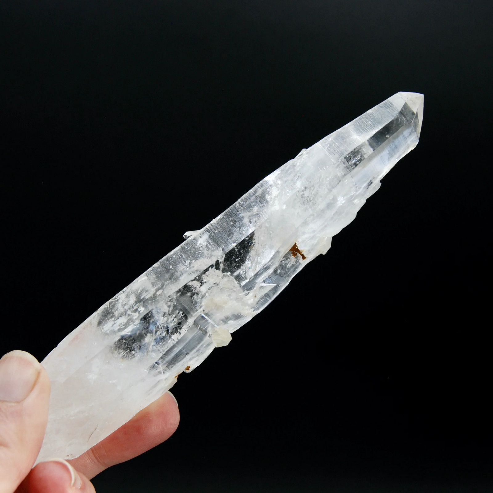 5.75in 137g Large Earthquake Colombian Lemurian Seed Crystal Laser Starbrary, Re