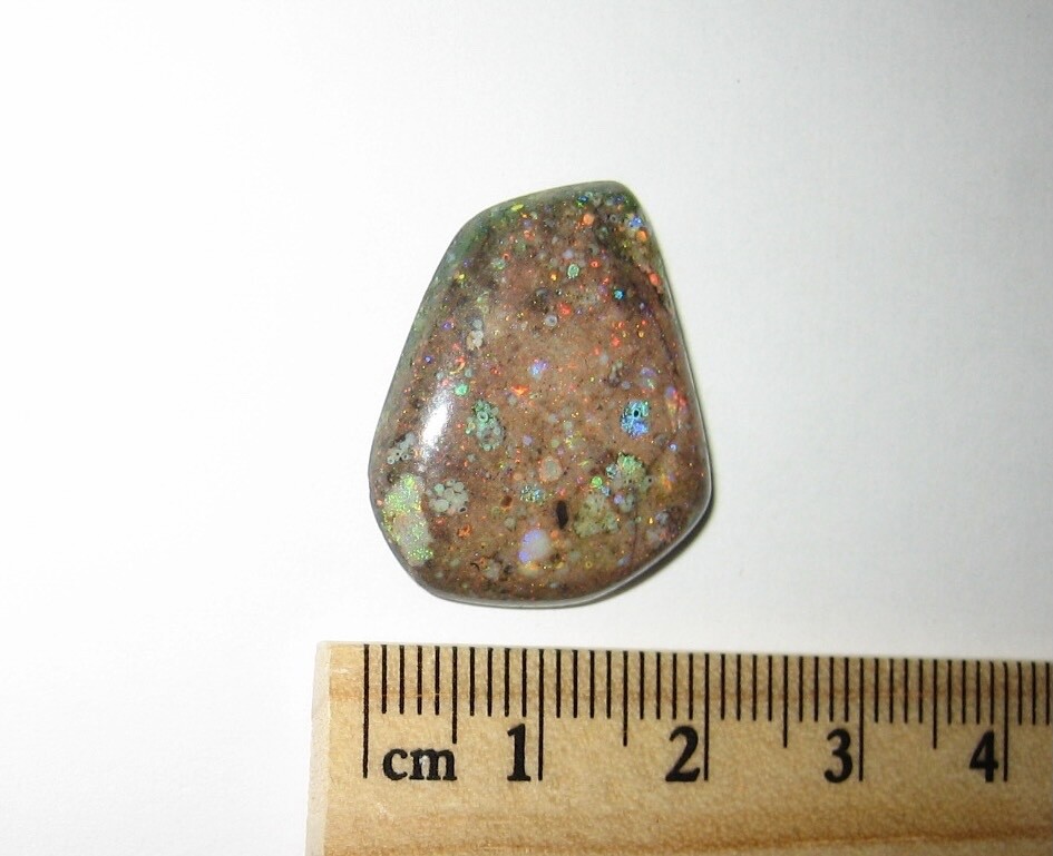 24mm x 20mm POLISHED NATURAL FREE FORM BOULDER OPAL CRYSTAL CABOCHON ~ 14cts *A1