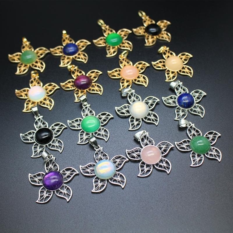 3-5PCS Personalized Fashion Accessories Ins Style Hollow Flower Pendant Crystal