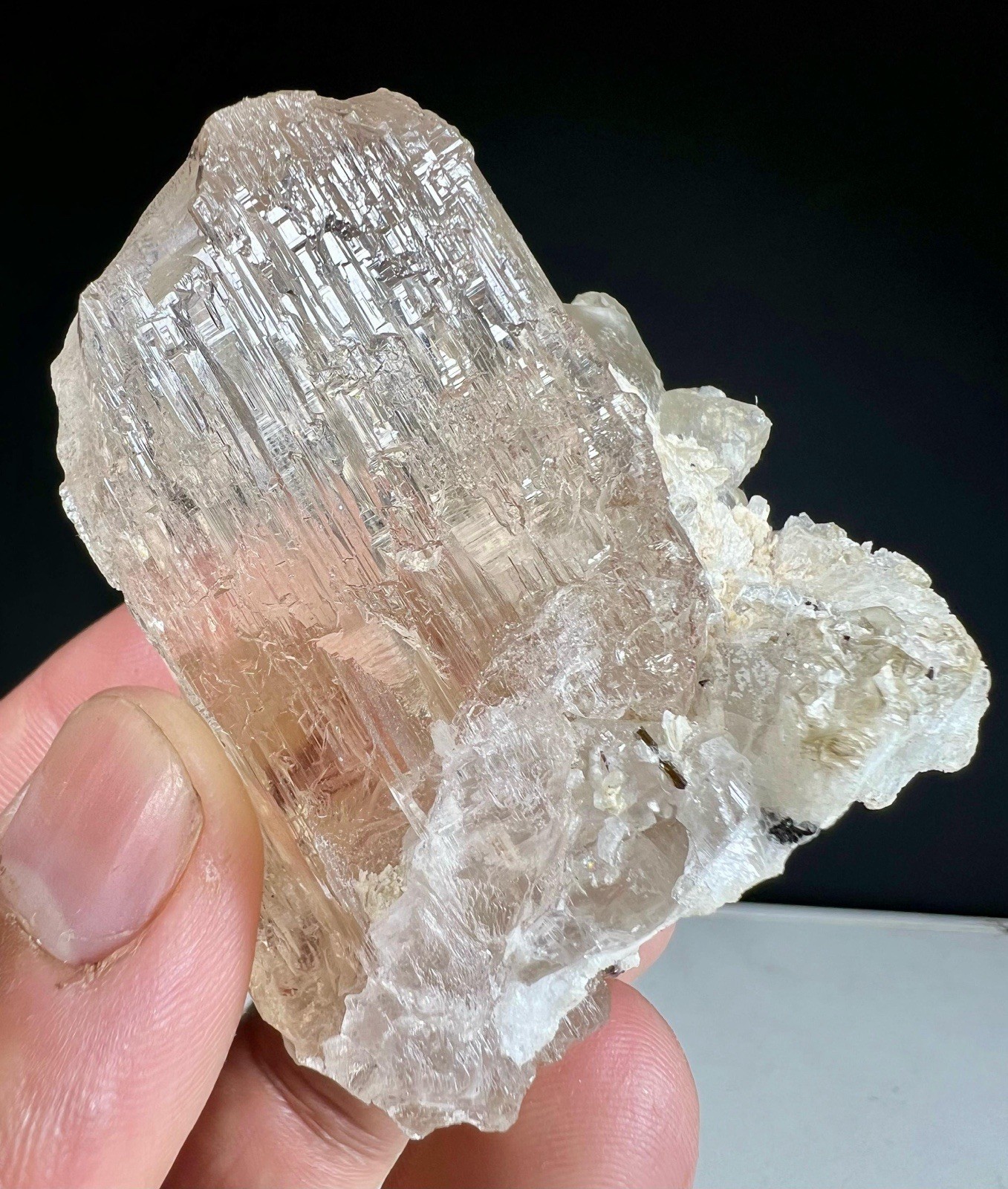 155 Gram Terminated Eye Clean Topaz Etched Topaz Huge Crystal From Skardu @PAK