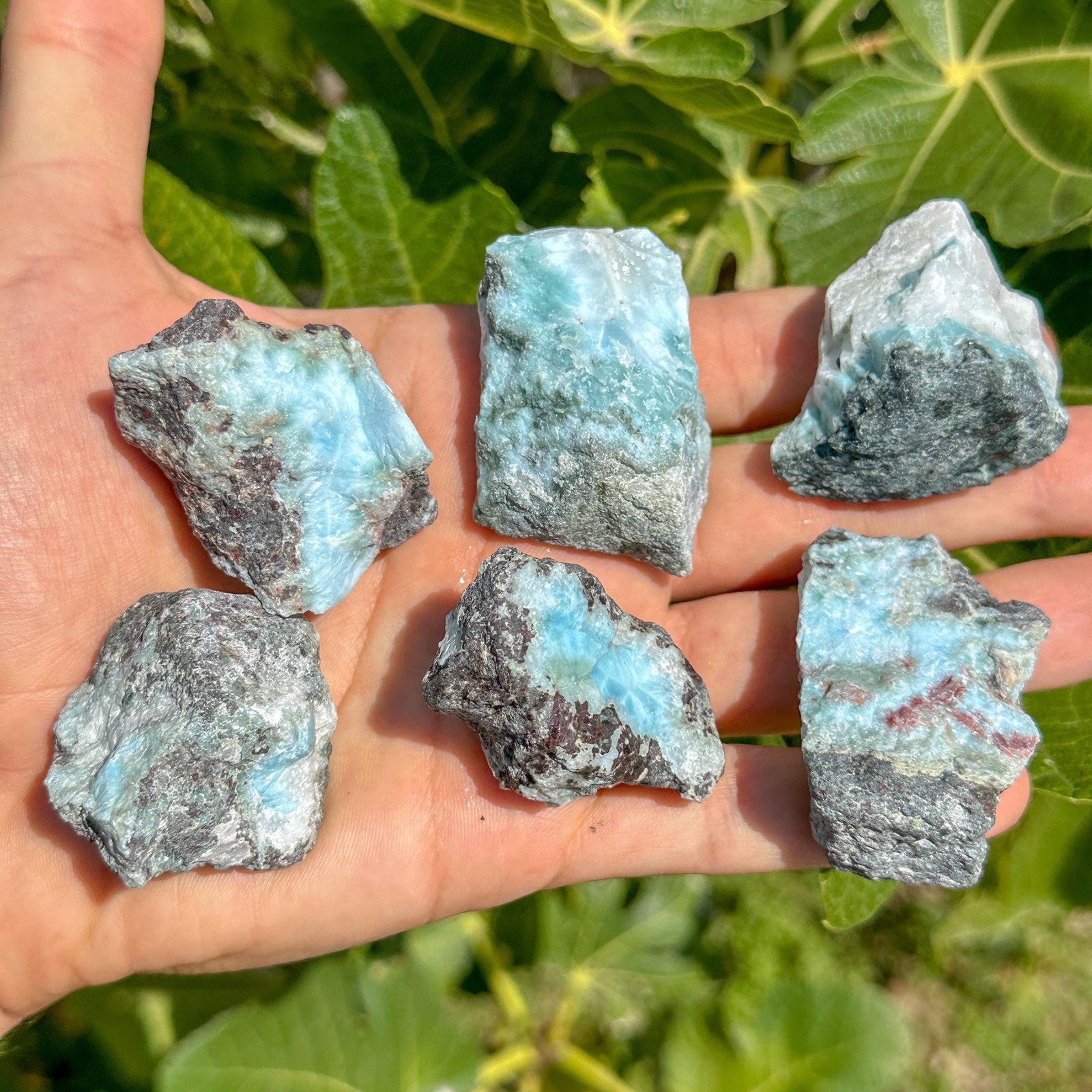 Raw Natural Larimar Stone / Rare Rough Larimar Crystal from Dominican Republic