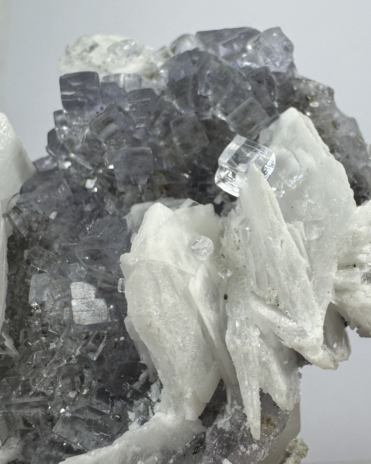 Fluorite, Dolomite, and Calcite, Jaimina Mine, Asturias, Spain