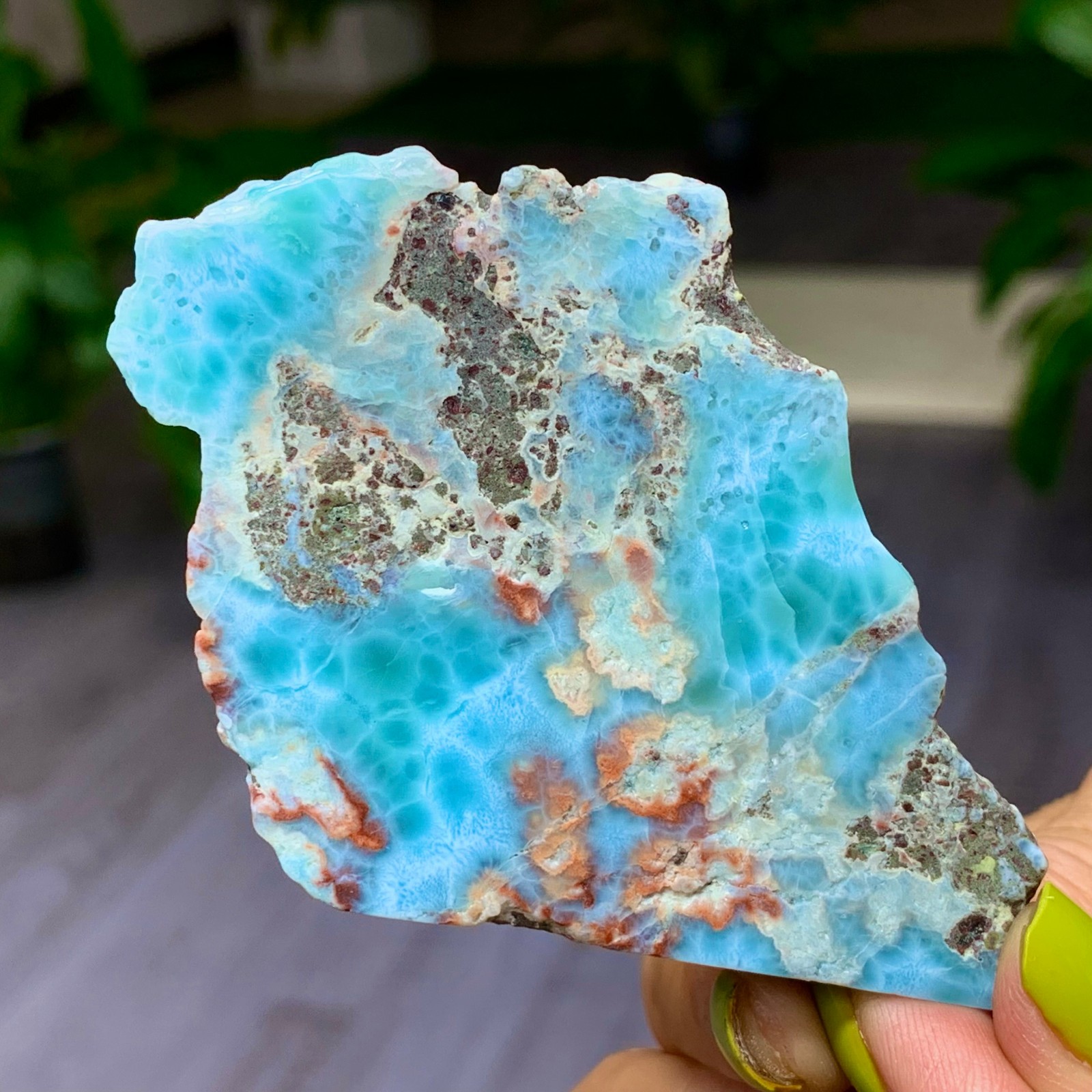 62G Natural larimar/hemimorphite Gorgeous rough raw Crystal Mineral Specimen