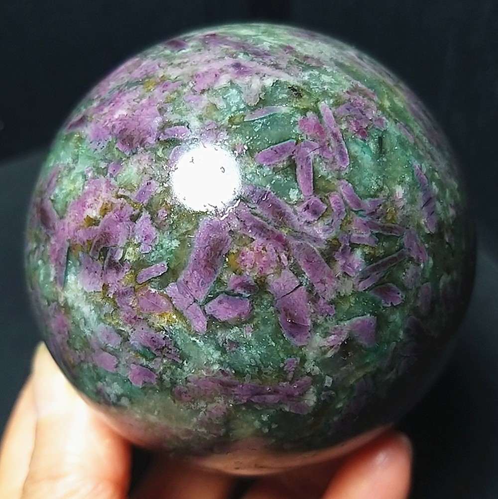 RARE 641.8G 73mm Natural Red Green Treasure Jasper Stone Ball Healing BA578