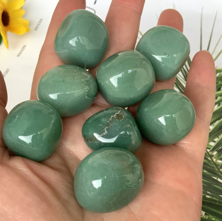 AAA+ Grade Green Aventurine Tumbled Stones Polished Stone Healing Crystal Gifts
