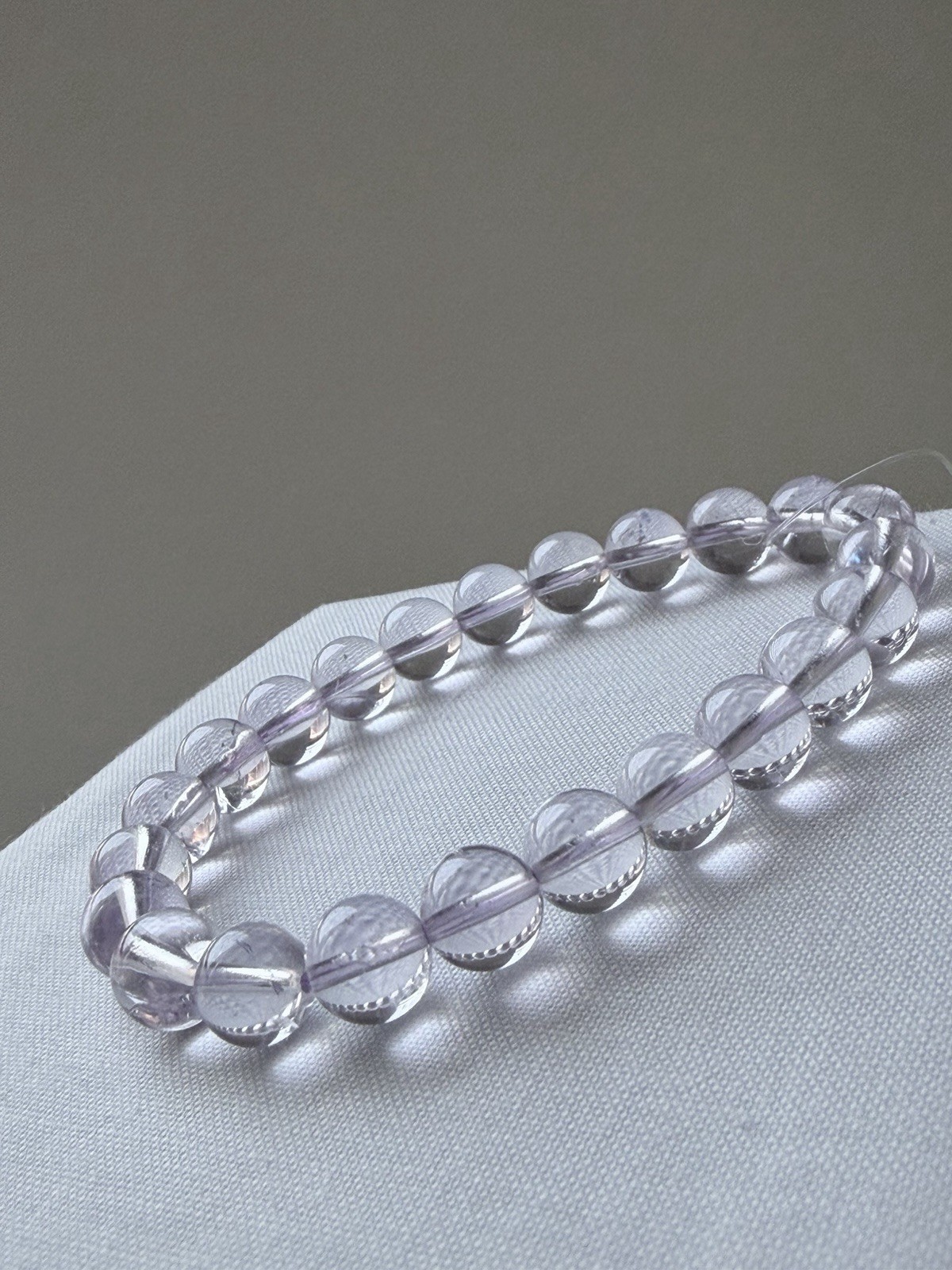 Pastel Light Lavender Purple Bolivia Amethyst Bracelet