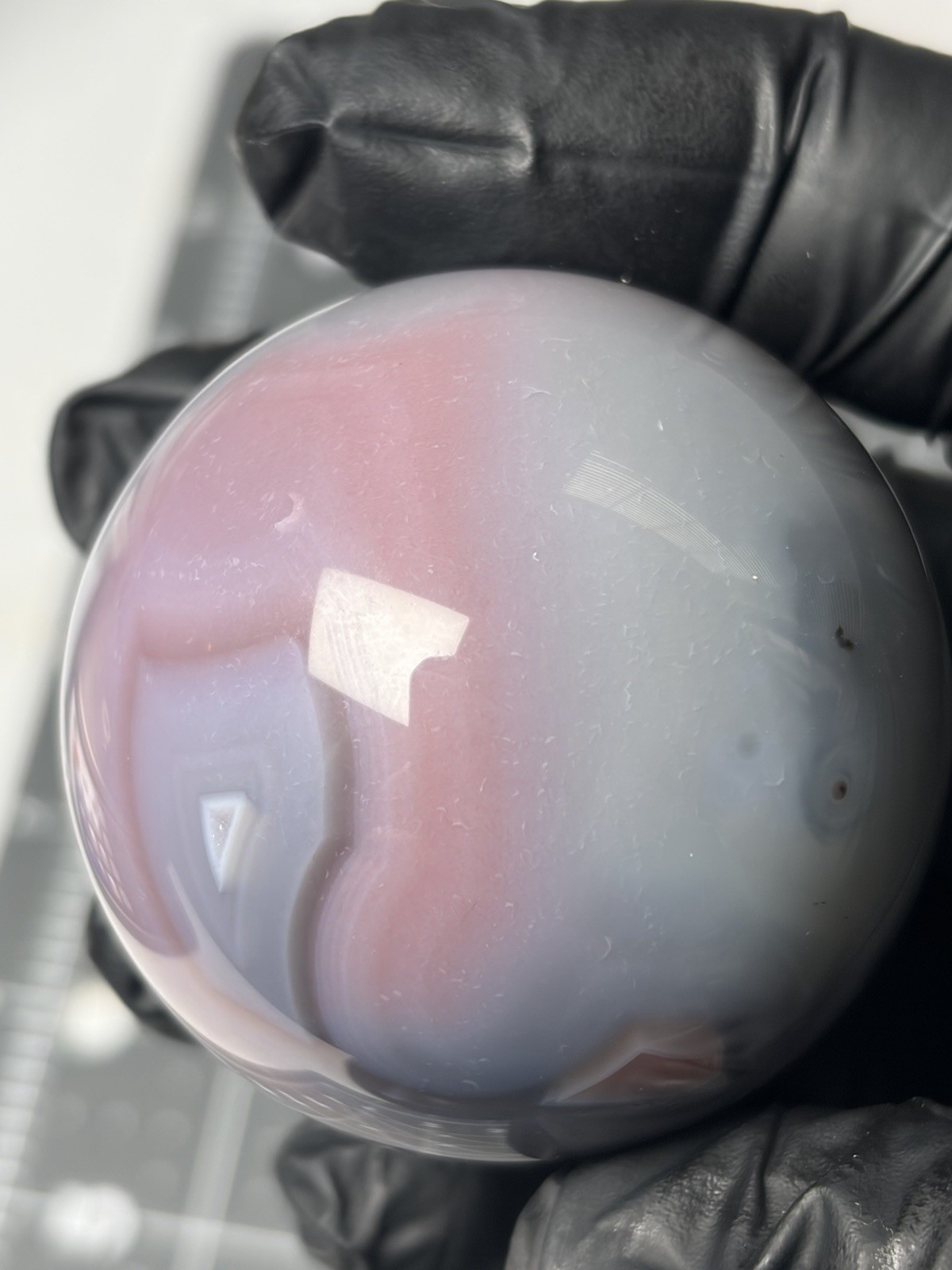 Colorful Mozambique Swazi Agate Sphere Nice Banding