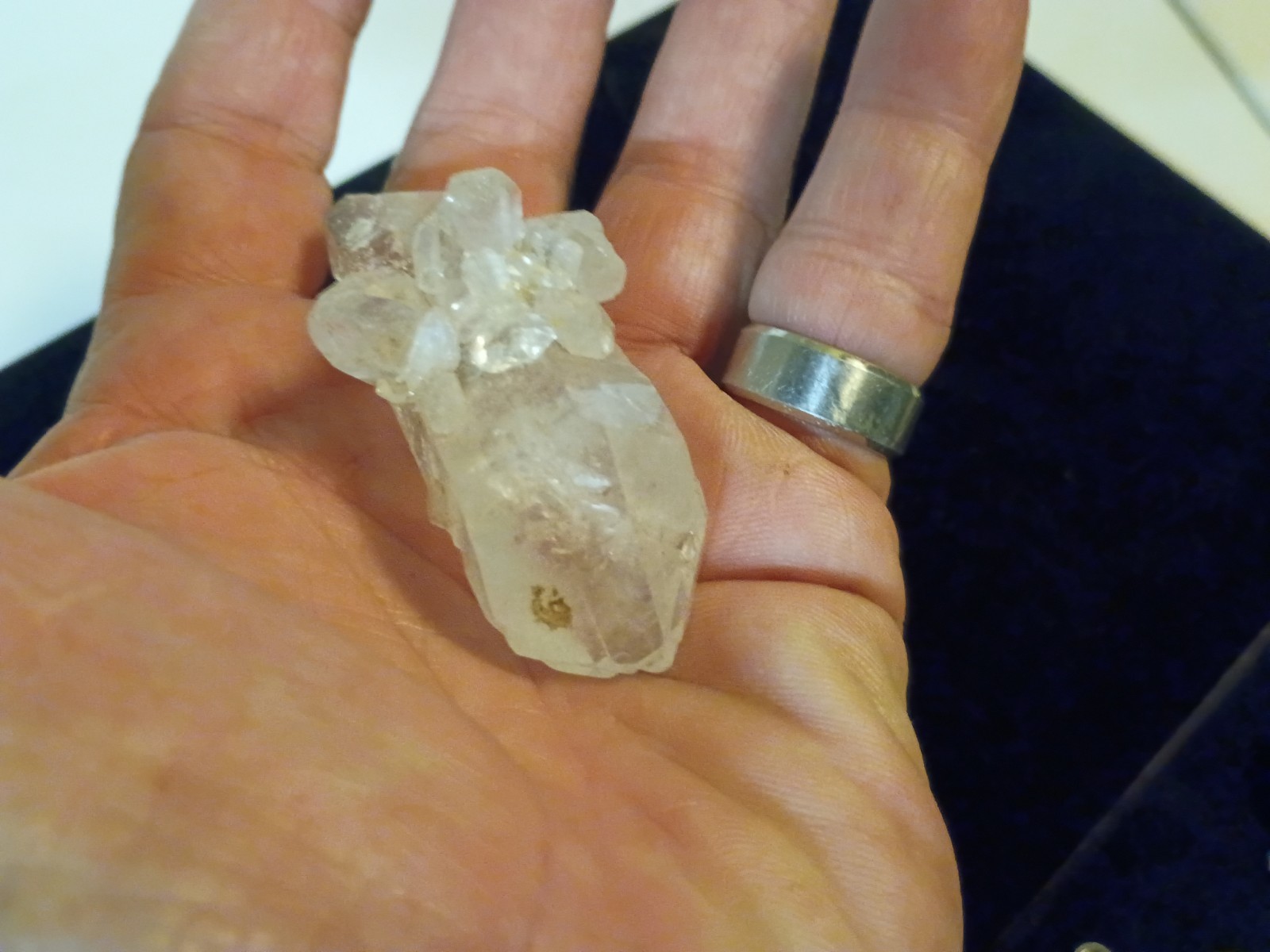 Set of 2 Raw Natural Stone Clear Quartz Crystal Cluster Gem Mineral Specimens