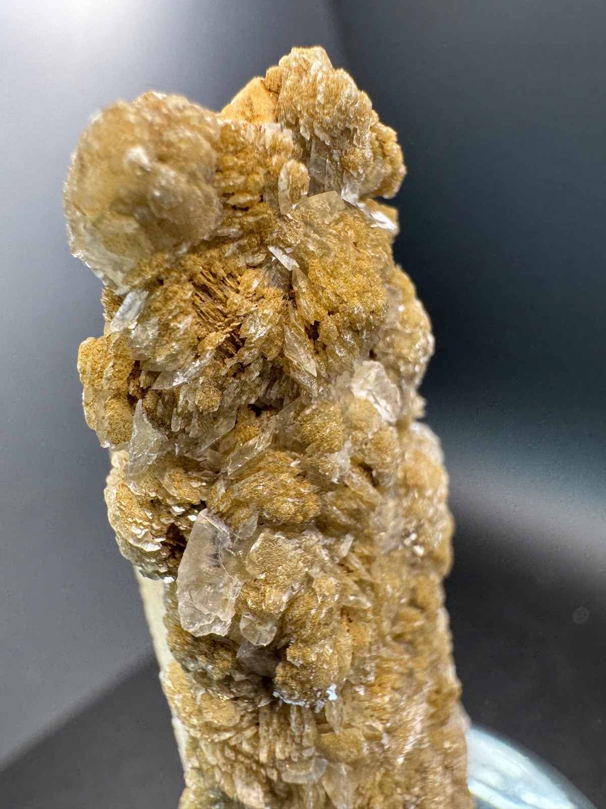 6525 Yellow Candle Quartz Point with Petal Calcite Inner Mongolia 40g