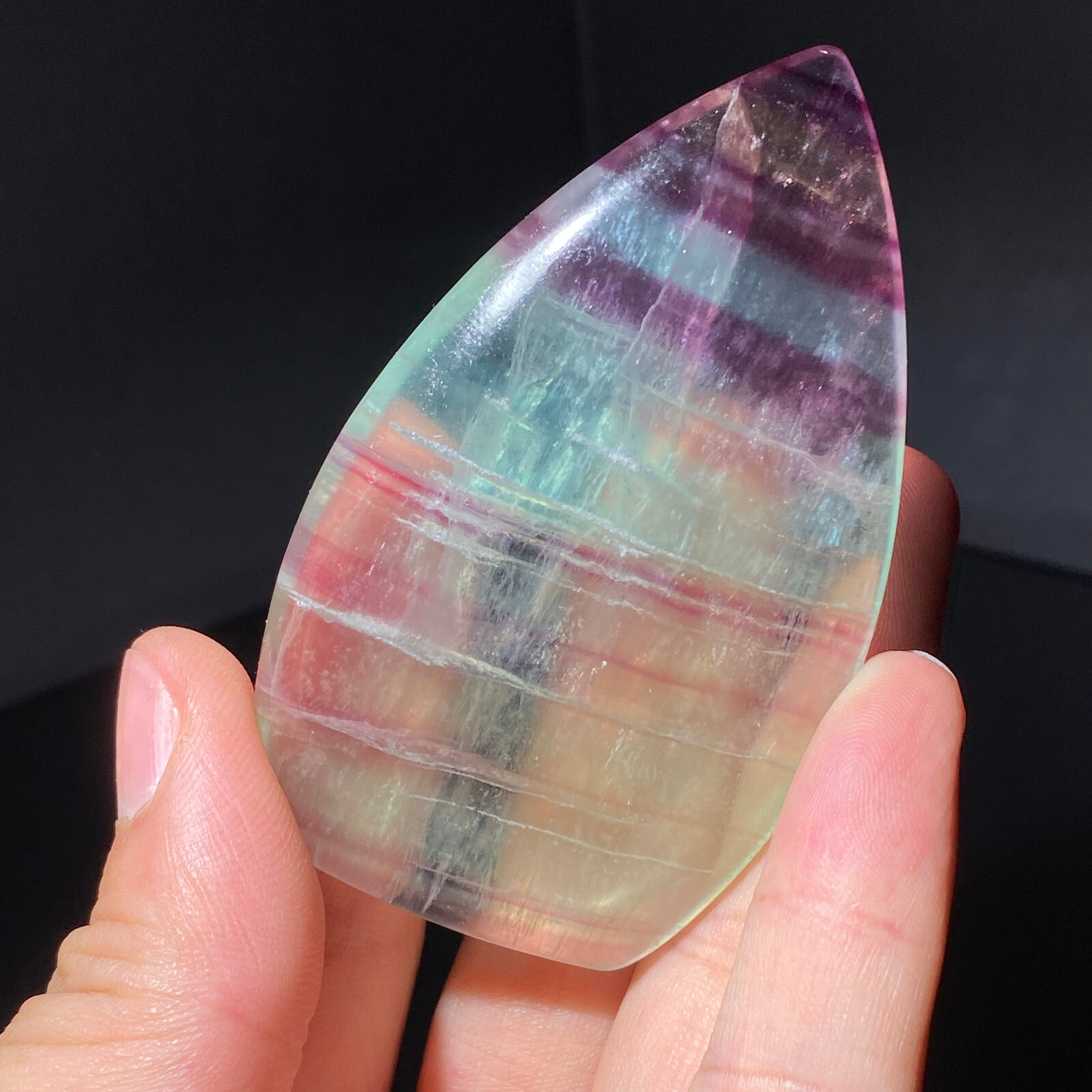 103G Natural colored fluorite crystal column obelisk healing specimen