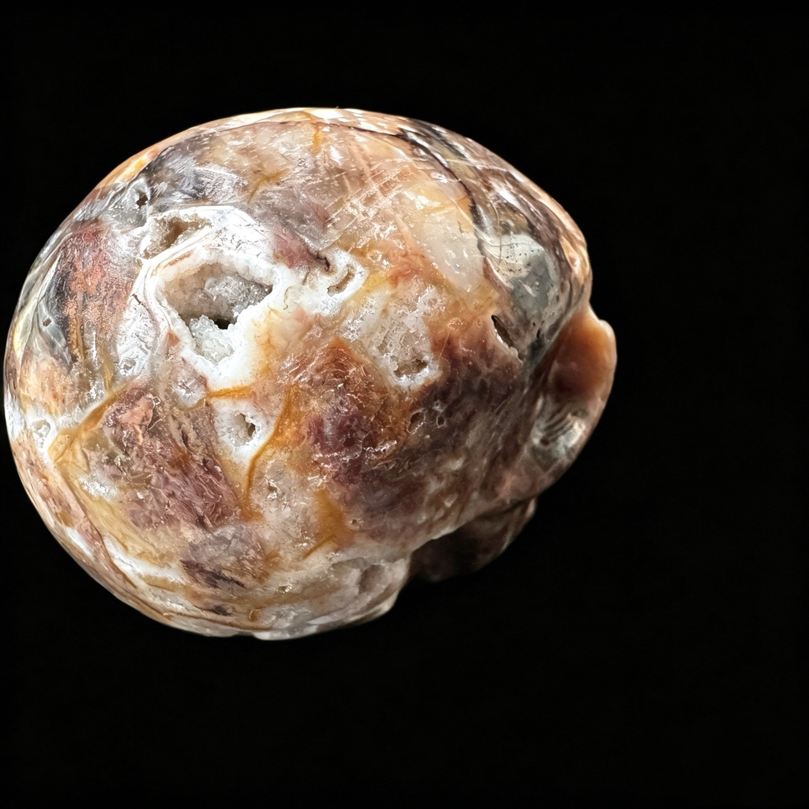 Crystal Skull, Hand Carved Natural Sphalerite Specimen for Collection, Home Deco