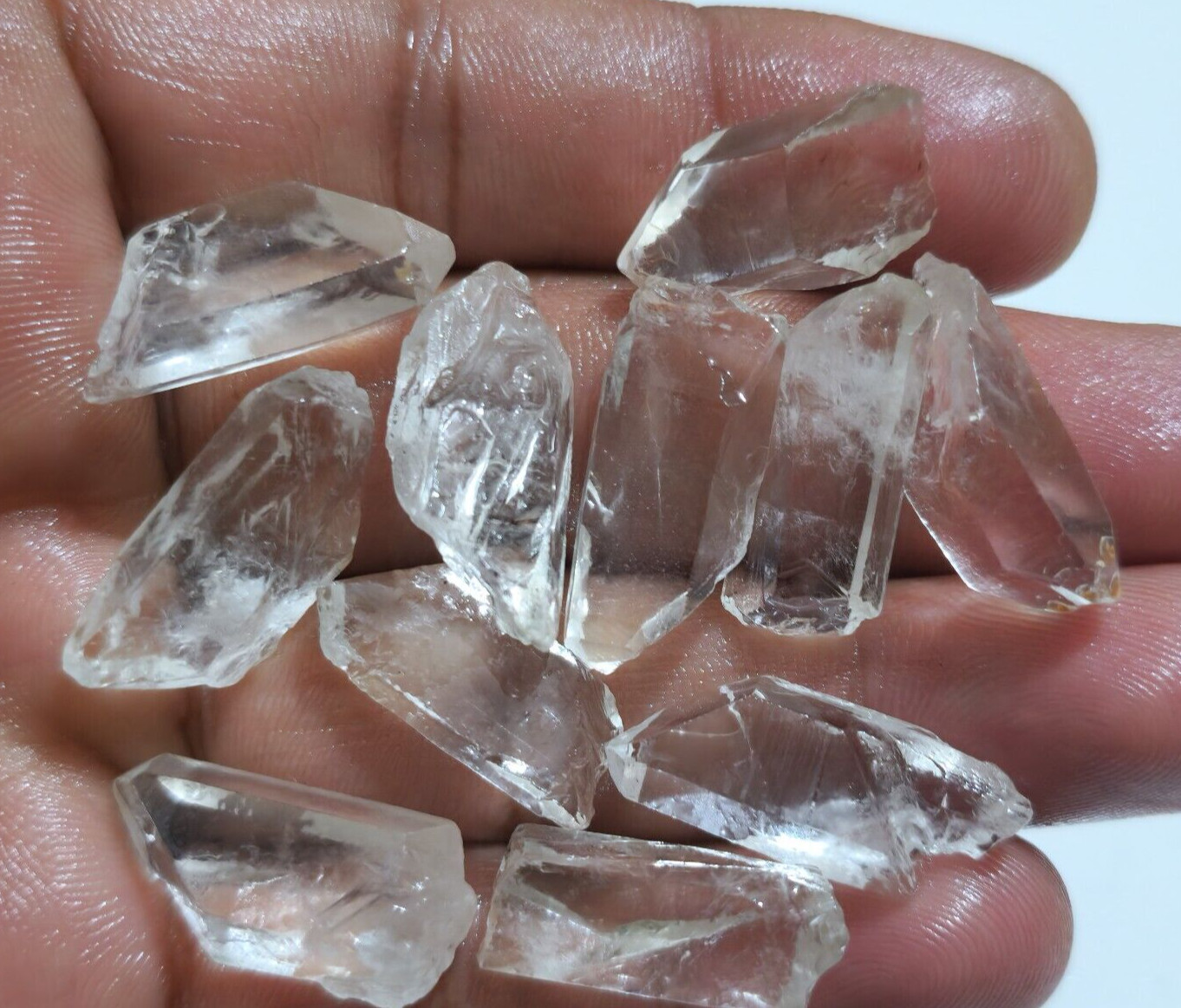 Amazing Crystal Quartz Rough 11 Pcs Lot Huge Size 20-25 MM Rare Loose Gemstone
