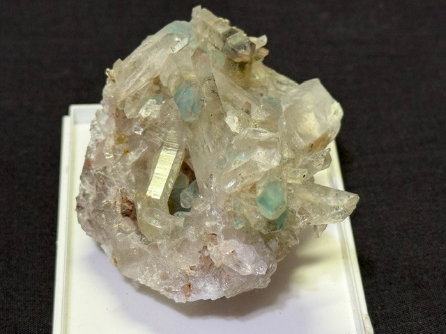 SEE VIDEO: RARE AJOITE INCLUDED QUARTZ CLUSTER, MESSINA MINE ,SOUTH AFRICA