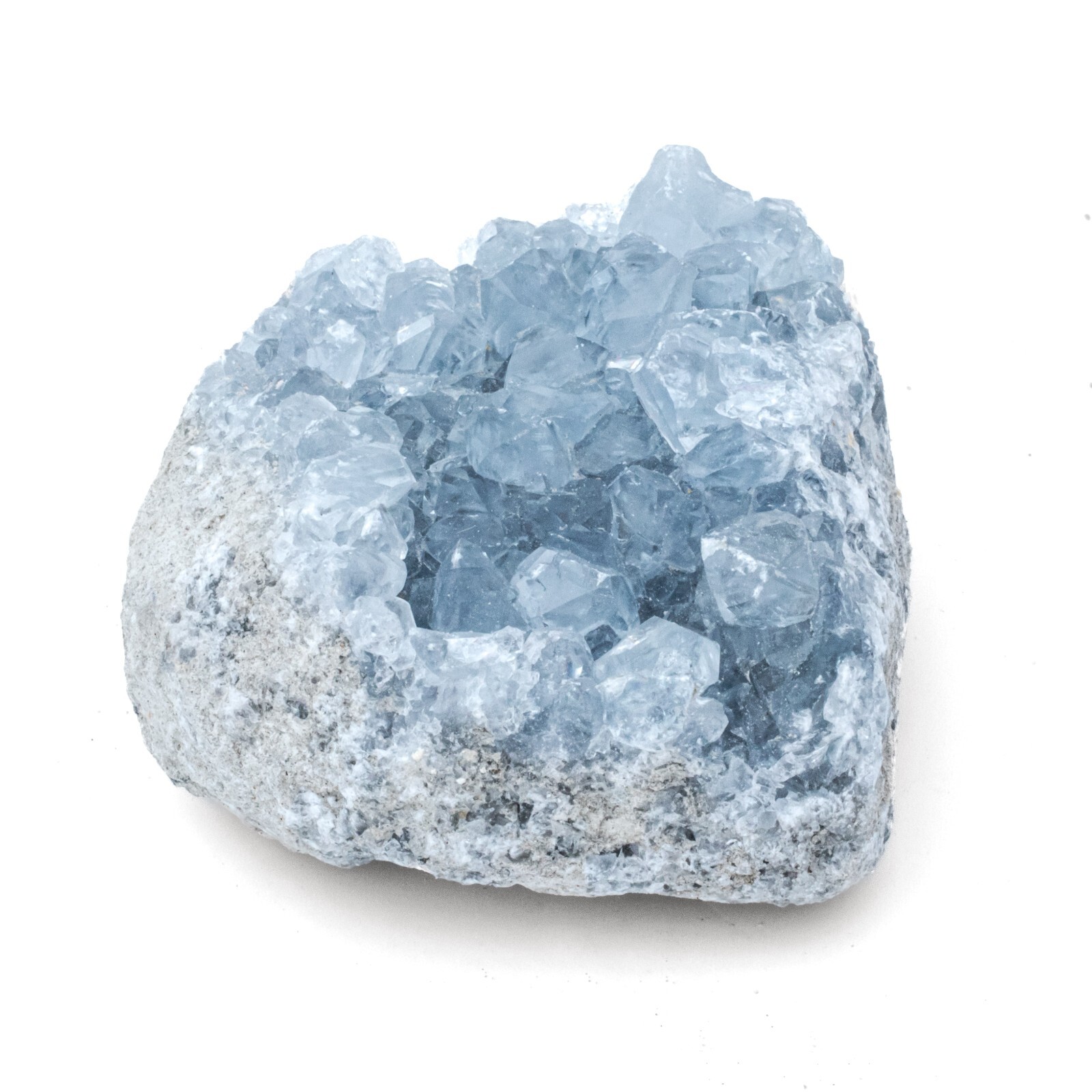 Madagascar Sky Blue Celestite Crystal Druzy Cluster Geode Mineral 2″-4″