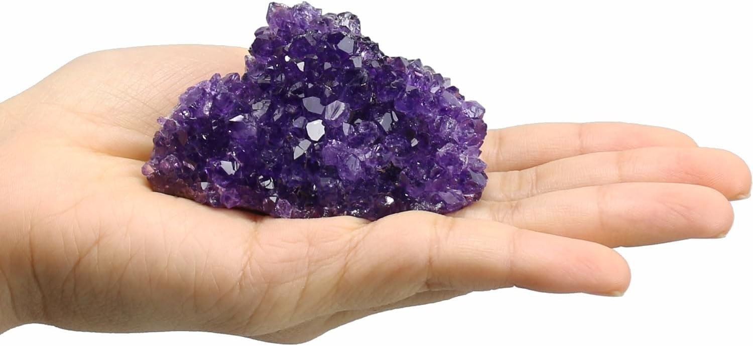 Natural Amethyst Cluster Purple Crystal Stone Healing Crystal Mineral Home Decor