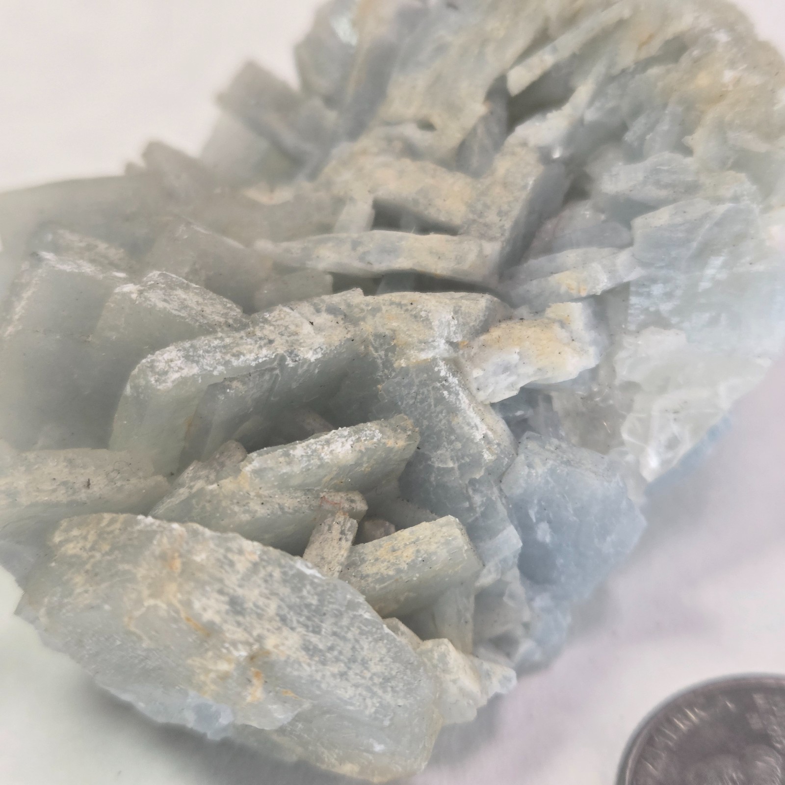 Blue Barite Crystal Cluster (Blue Baryte / Sky Blue Barite) – Natural Mineral