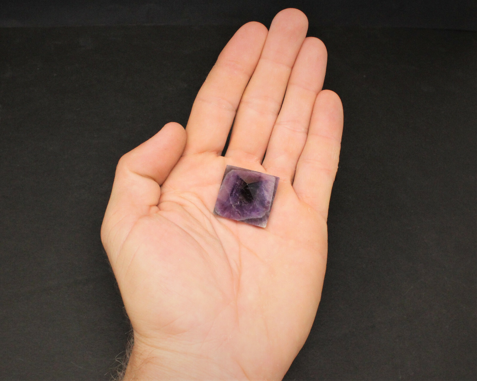 Amethyst Crystal Pyramid (Medium 1″ – 1.25″) Reiki Healing Amethyst Pyramid