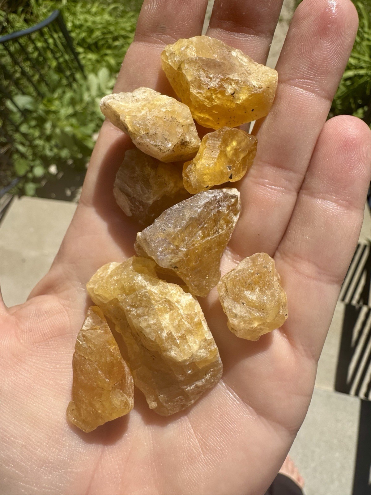 92 Grams Of Raw Natural Yellow Fluorite From France.