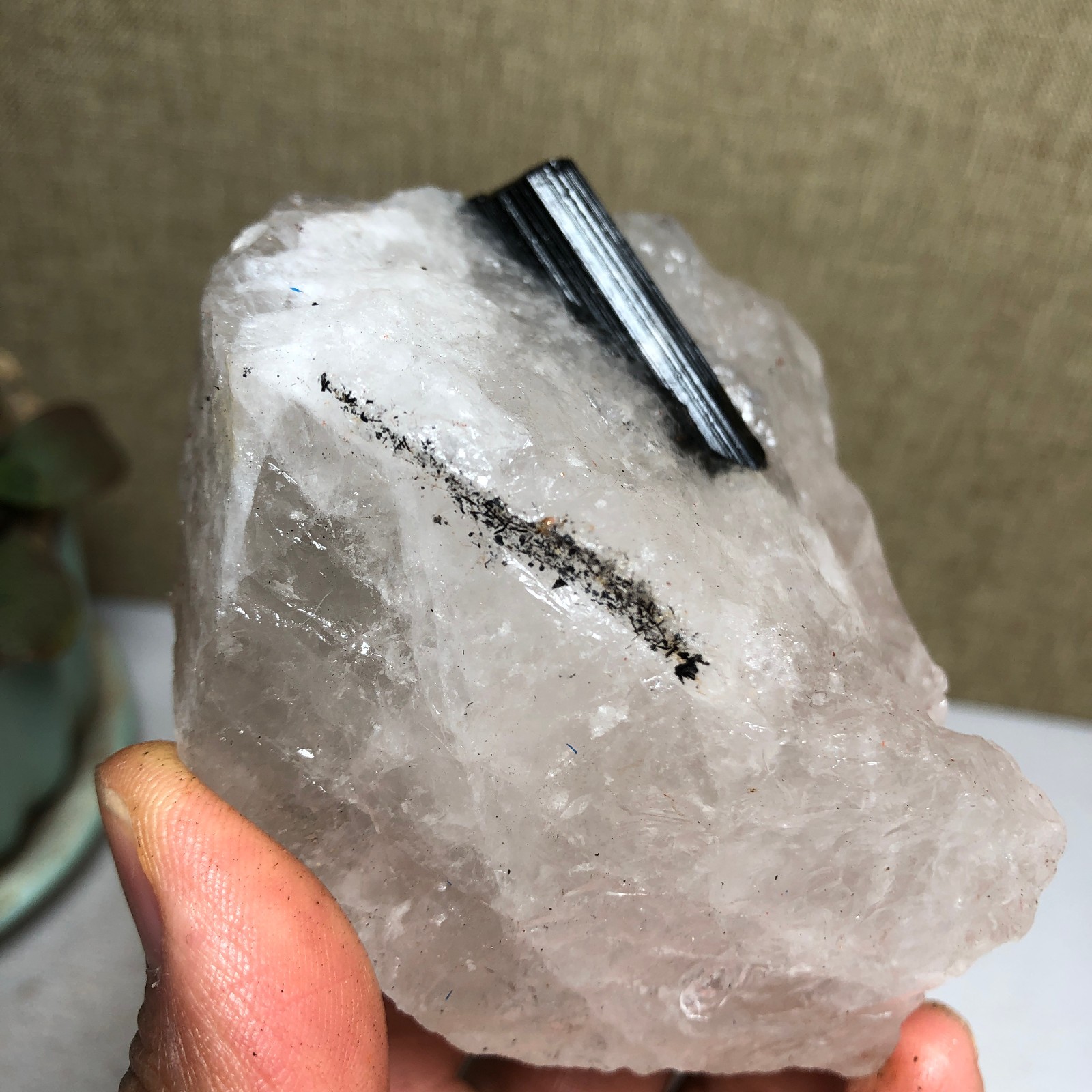 Natural tourmaline Crystal paragenesis gemstone original Specimen 290g A1684