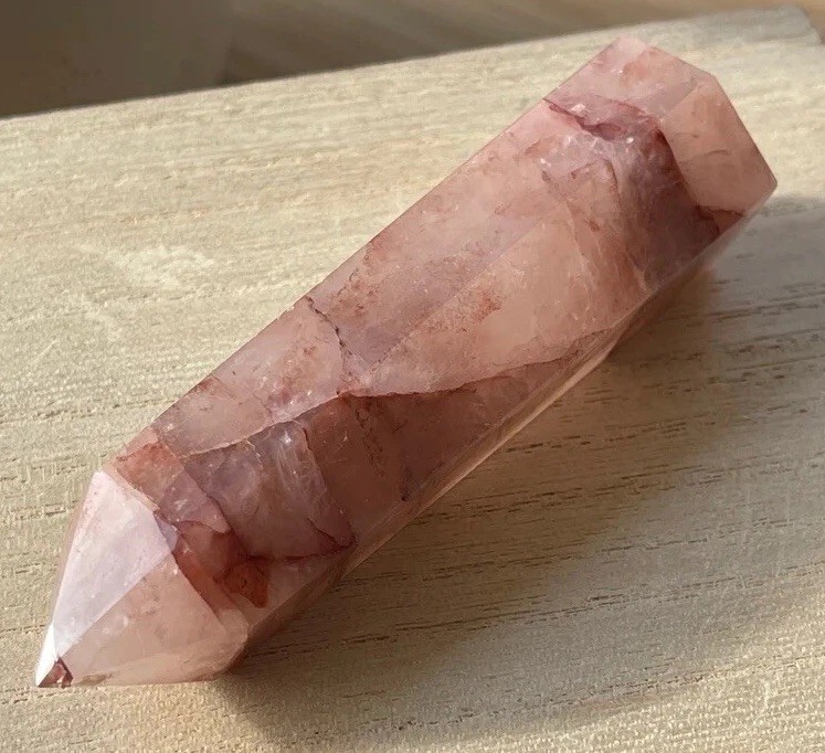 Natural Fire Quartz Tower • Unique Stone Home Decor • reiki Mineral specimens