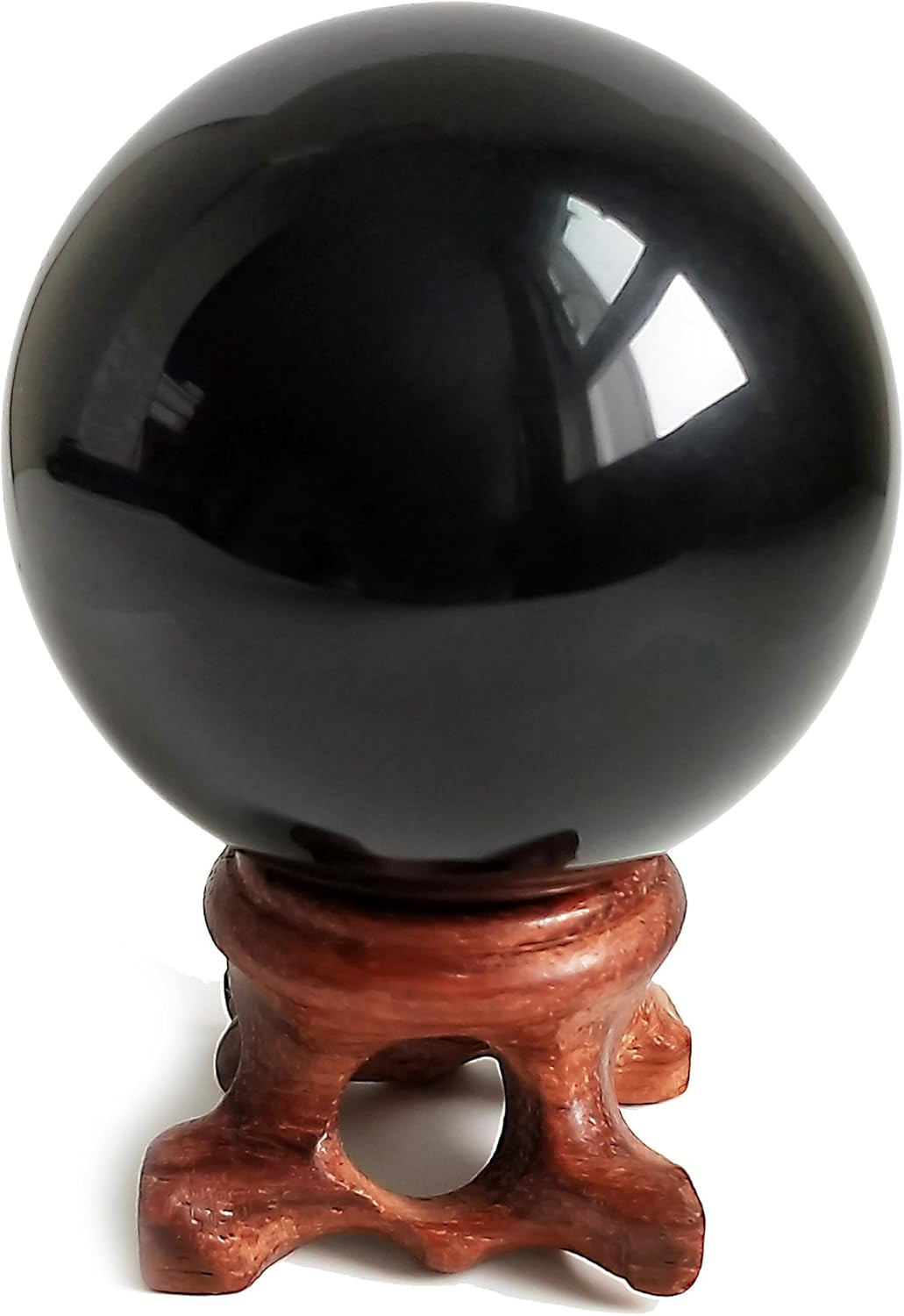 Black Obsidian Sphere for Meditation, Feng Shui, and Divination – Authentic Obsi