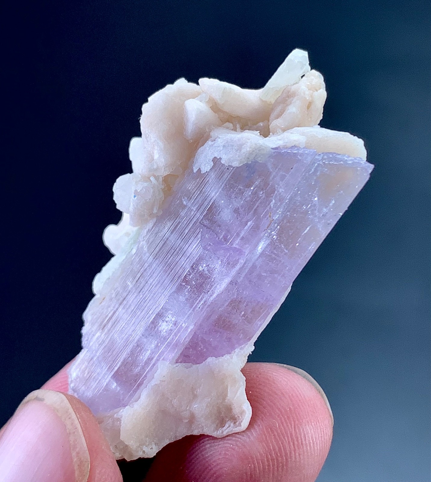 Pink Kunzite Crystal With Specimen From Afghanistan 72 Carat