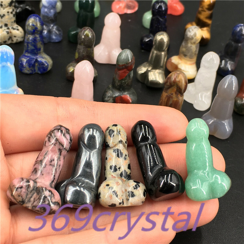 A lot of Natural mini Small Penis Quartz Crystal Massage Wand Healing wholesale