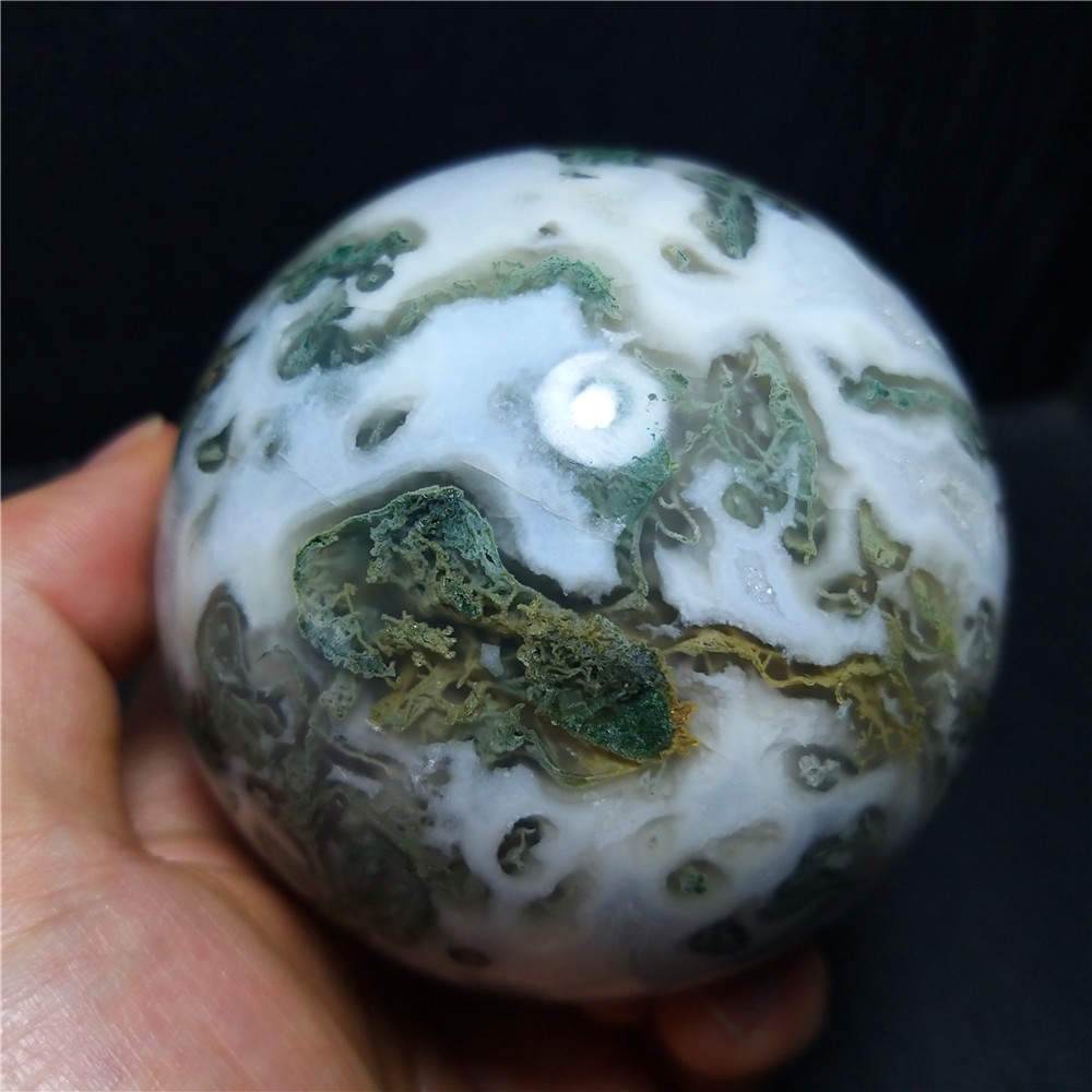 RARE 620.4G Natural Polished Colorful Agate stone Ball Healing Madagascar A419