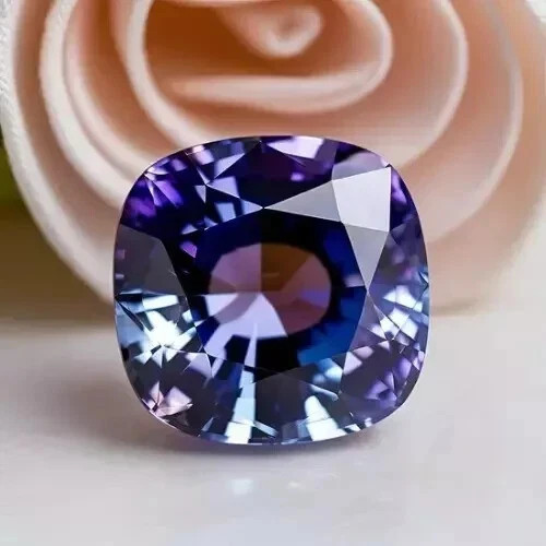 Natural Certified Alexandrite Color Change 9.35 Ct+ Cushion Cut Loose Gemstone