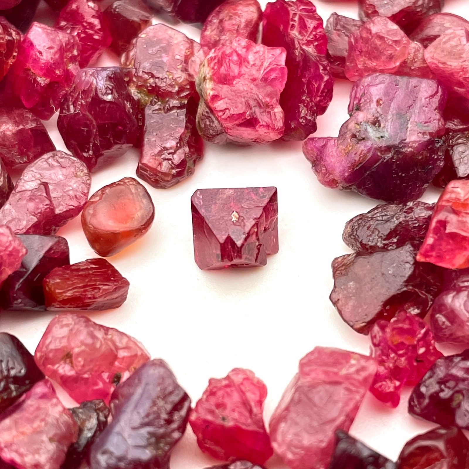 25 Pcs Natural Spinel Rough Gemstones from Burma | 5-8mm Untreated Raw Crystals