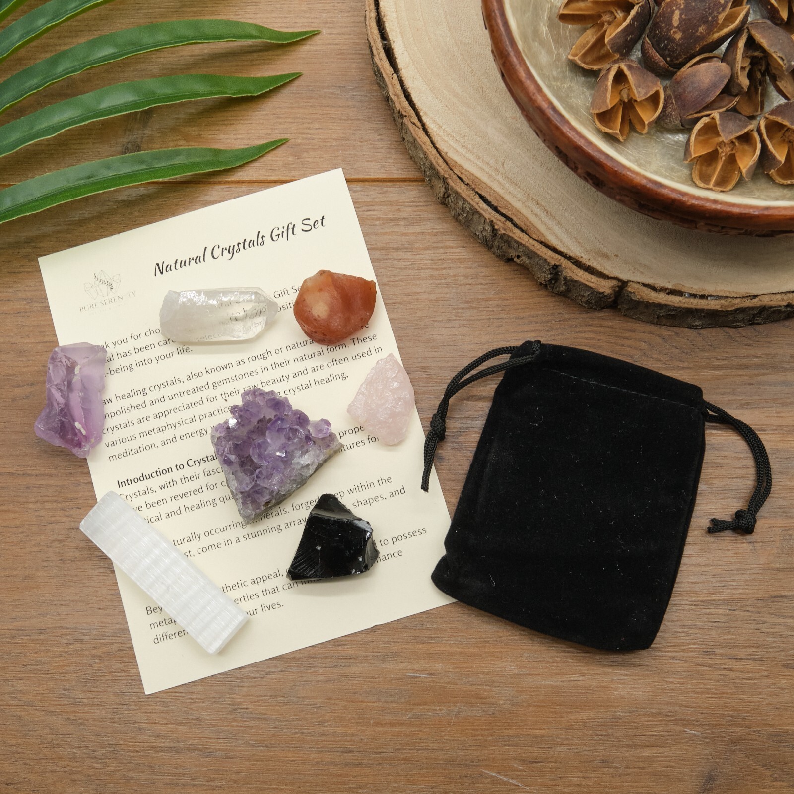 Natural Healing Crystals Gift Set For Beginners and Kids Chakra Spiritual Decor