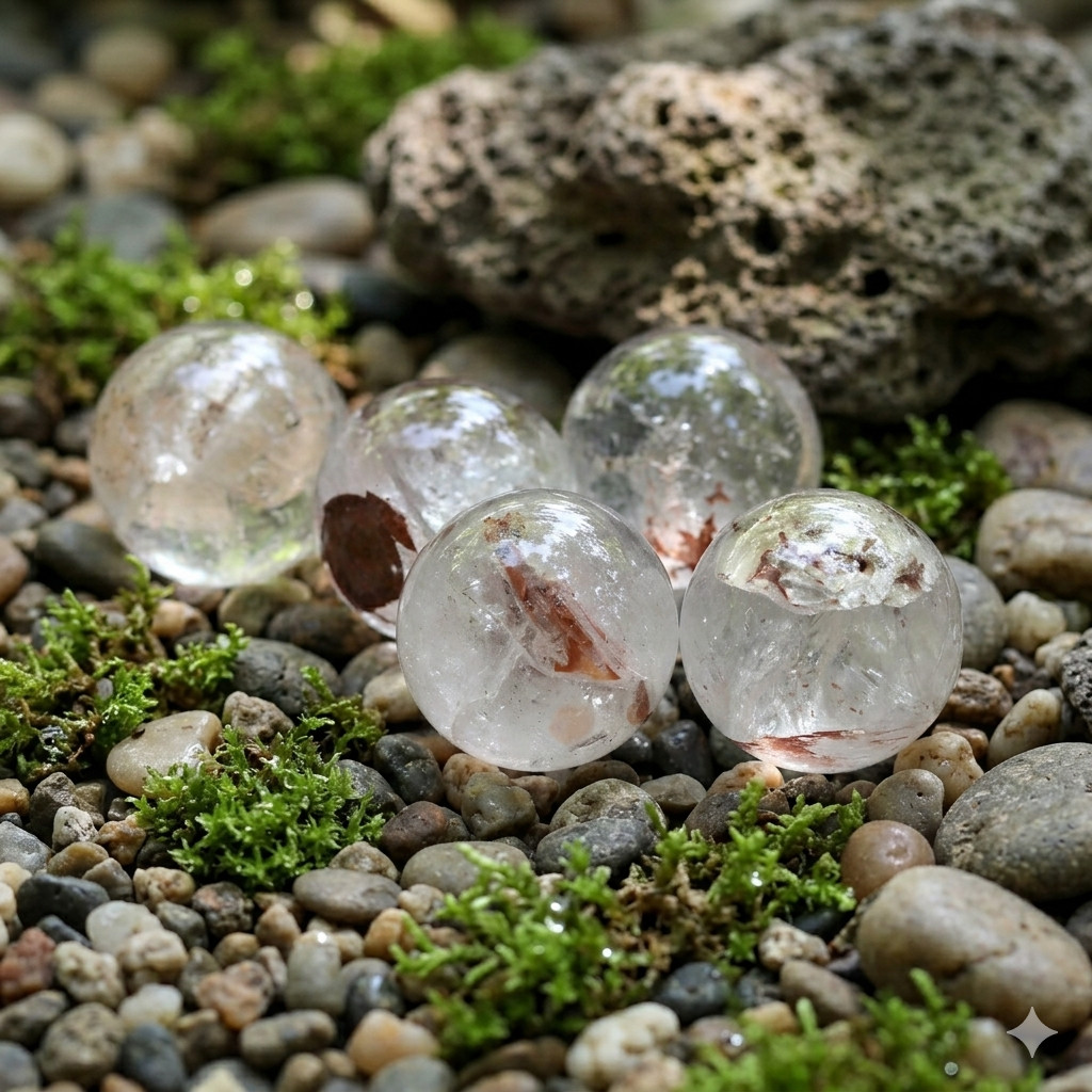 AAA Grade Quartz Crystal Sphere Clear Pink Natural Himalayan Quartz (18-19mm)