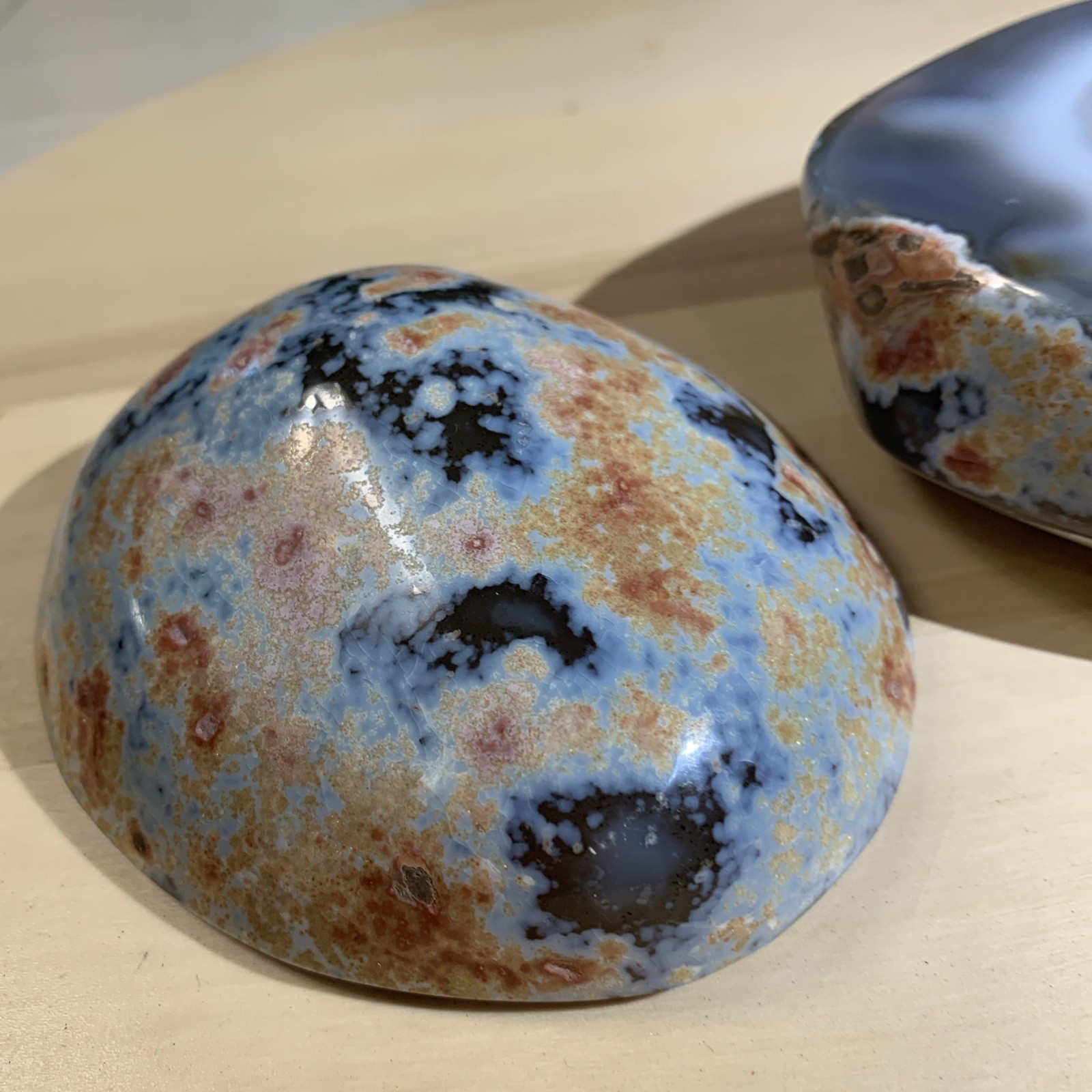Open‑Mouth Agate Crystal Basin, Positive Energy Prosperity Tabletop Ornament