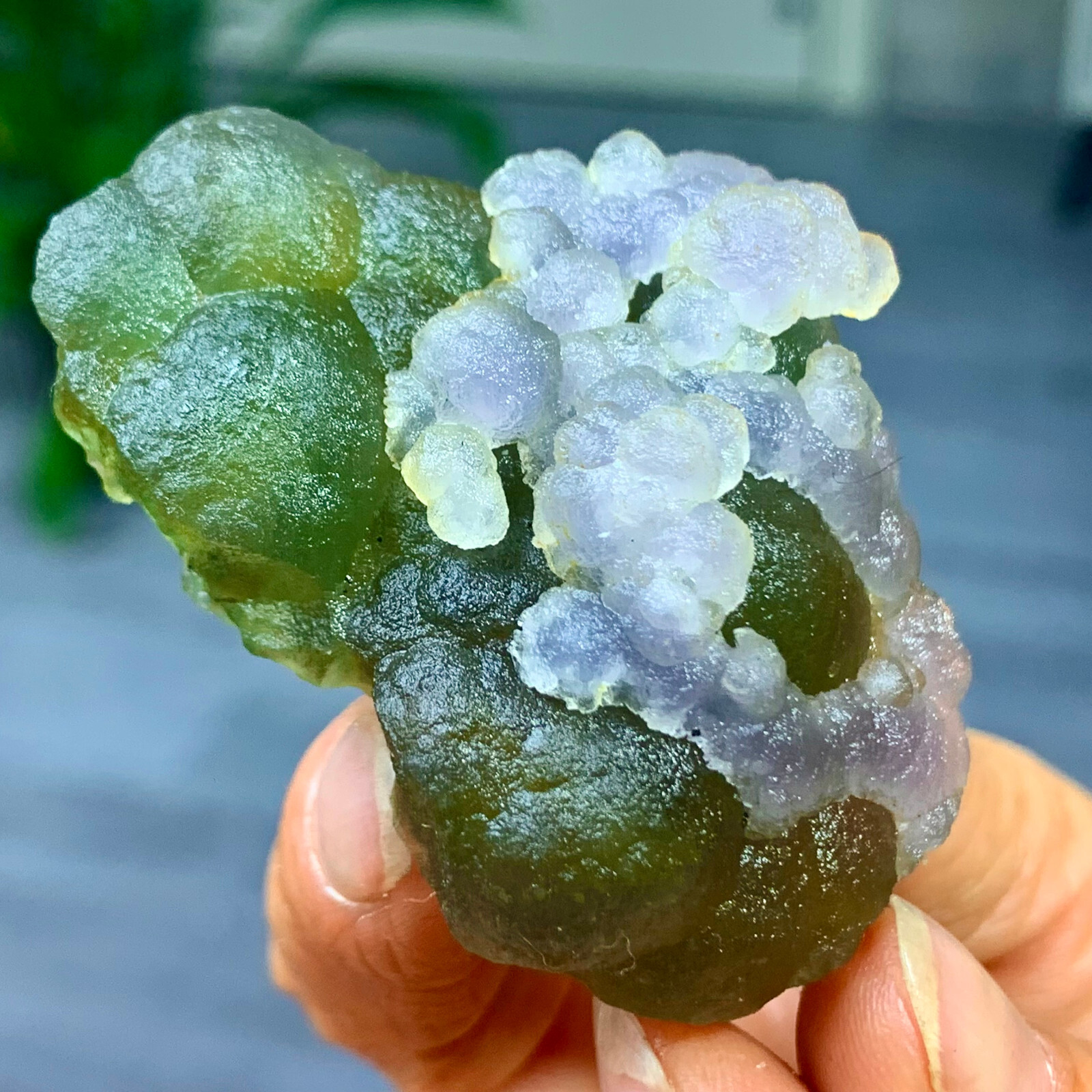 54G Rare Transparent green-white Cube Fluorite Mineral Crystal Specimen/HeNan