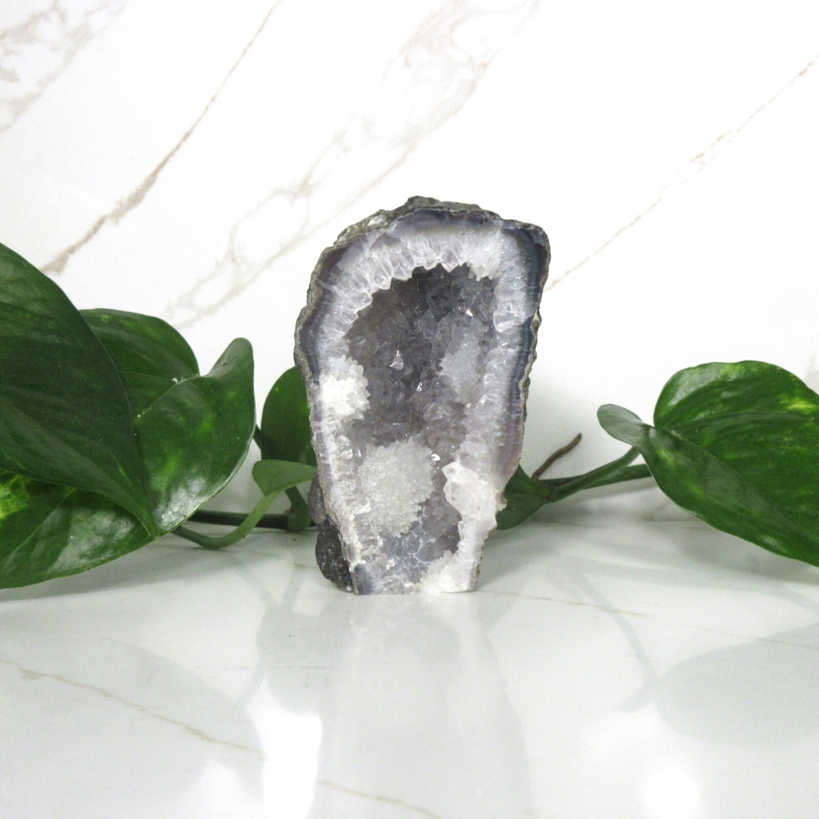 Blue Amethyst Crystal Geode Halves Set Blue Druzy Crystal Rare Gemstone Gift Set