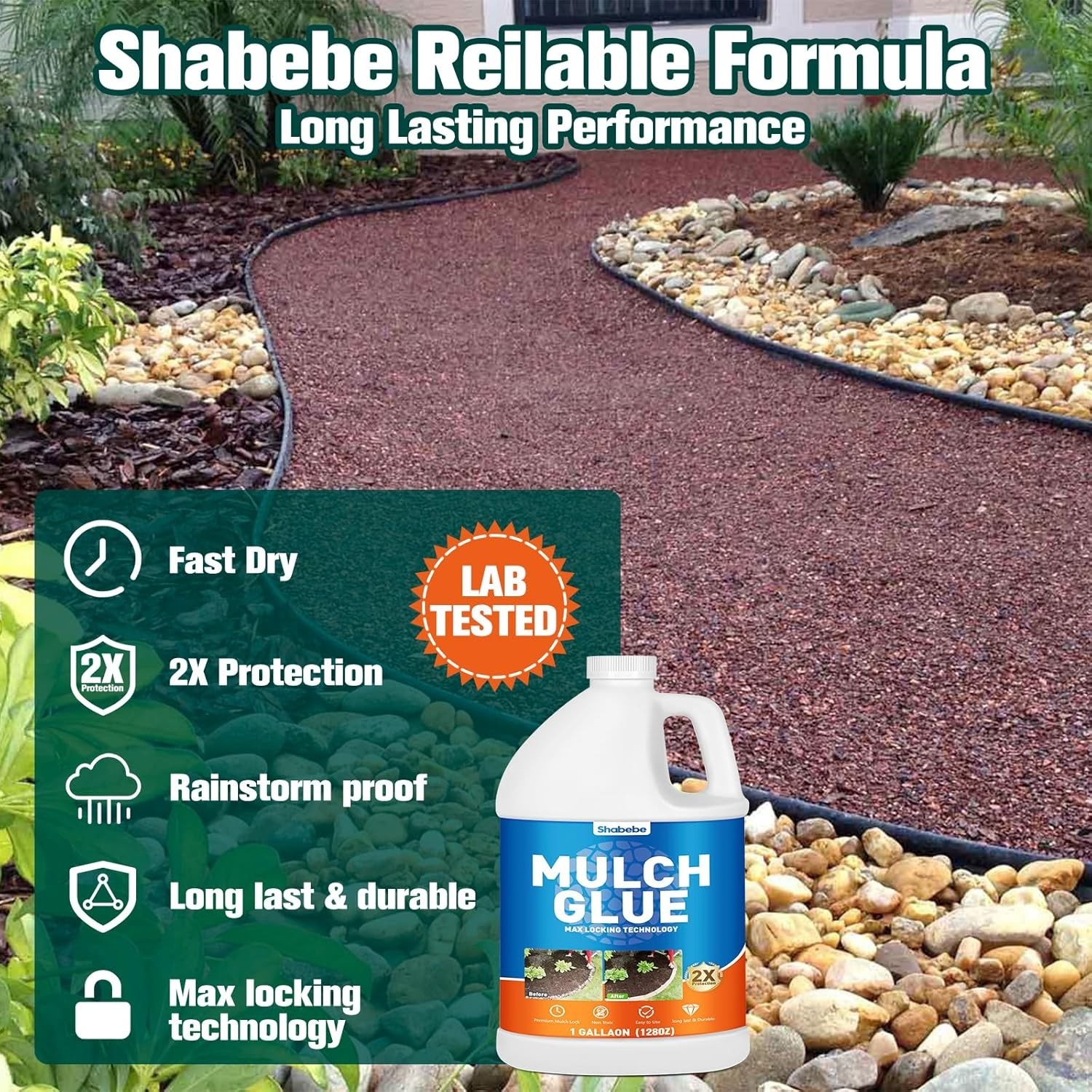 Mulch Glue -1 Gallon for Landscaping, Super 1 Gallon, clear