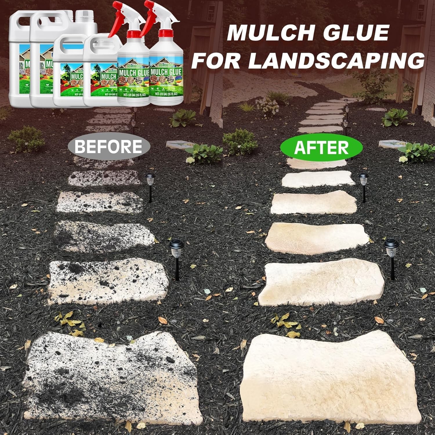 Durable 32oz Gravel Glue – Ultimate Mulch Binder for Easy Outdoor Maintenance