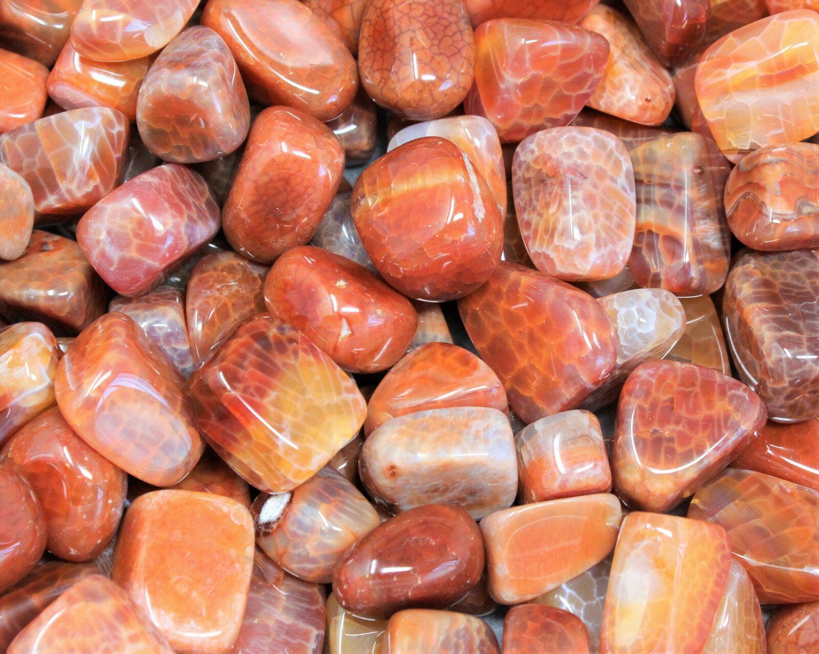 1 Fire Agate Tumbled Stone (Premium Quality ‘A’ Grade Fire Agate Crystals)