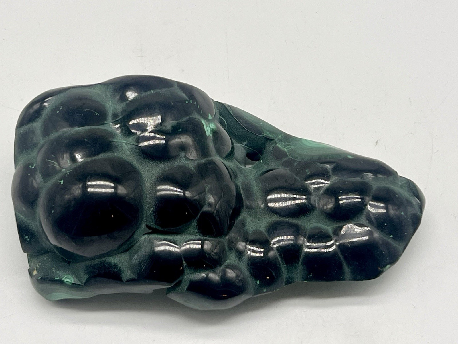 Polished Malachite Stone Congo 474g (1.04 lb) Green Display Lapidary Specimen