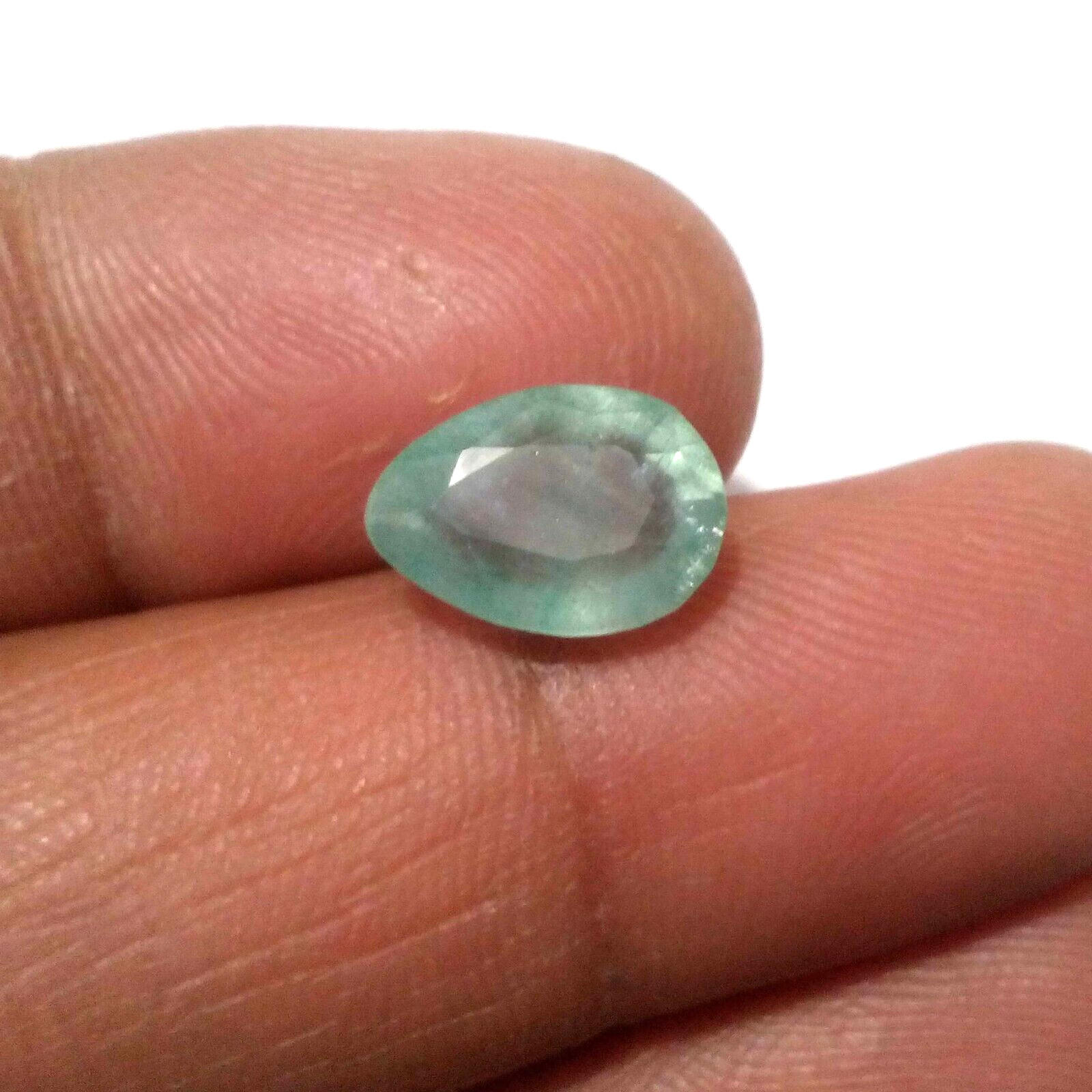 4.20 Crt Ultimate Colombian Emerald Faceted Pear Shape Top Green Loose Gemstone