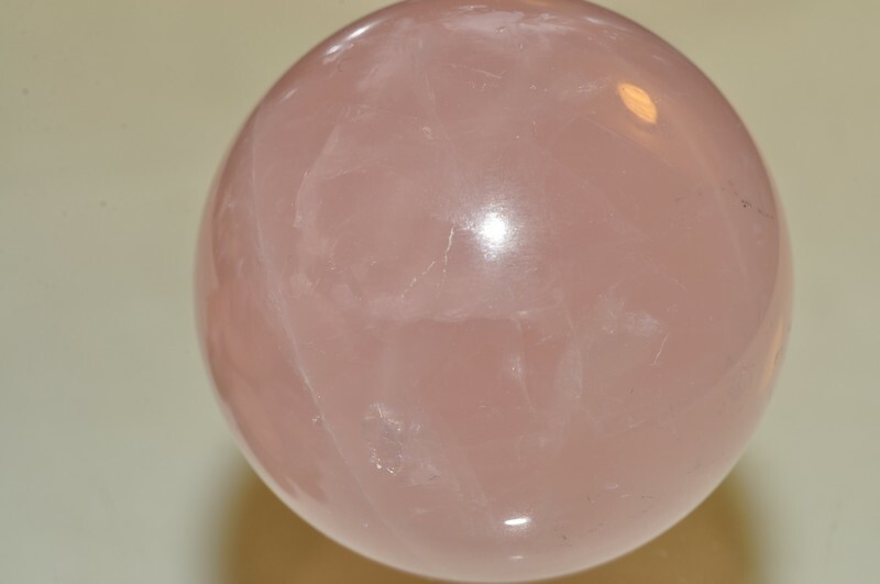 39mm Captivating~Madagascar Translucent Light Pink ROSE QUARTZ Sphere M1350