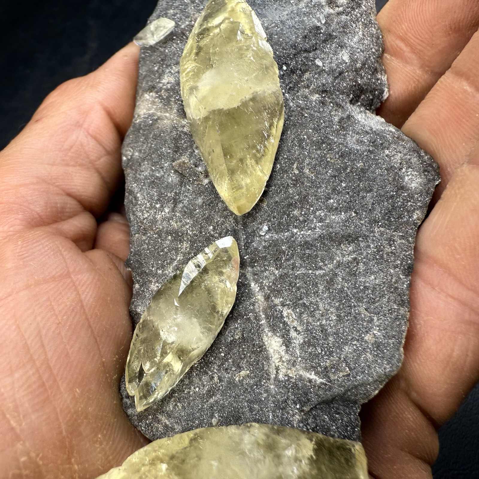 Calcite Crystals with Chalcopyrite Pyrite & Dolomite on Matrix / Missouri