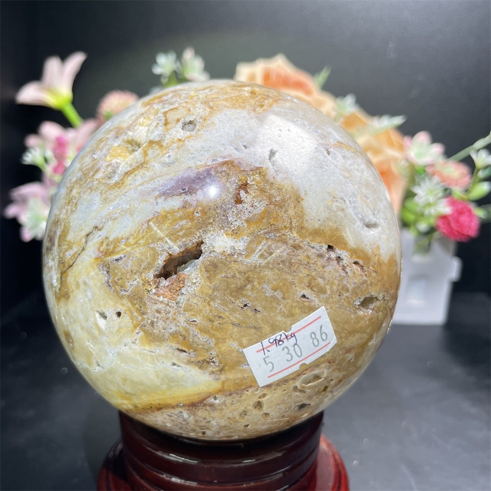 4.3LB 4″ Natural Sphalerite Sphere Ball Crystal Quartz Mineral Reiki Healing