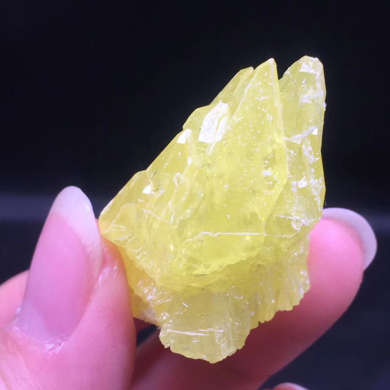 Natural Sulfur Sulphur Quartz Crystal Cluster Specimen Reiki Raw Gemstone 1Pc