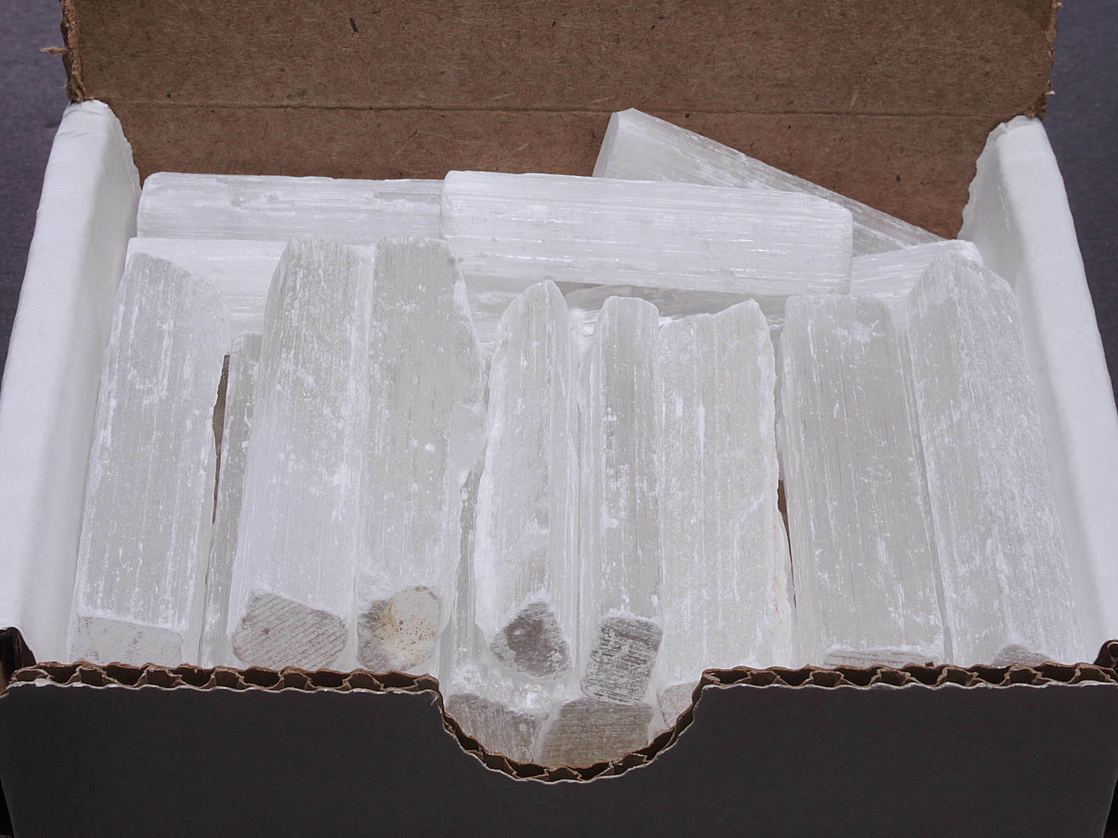 Selenite Sticks Collection 1/2 Lb Natural White Gypsum Crystal Blades