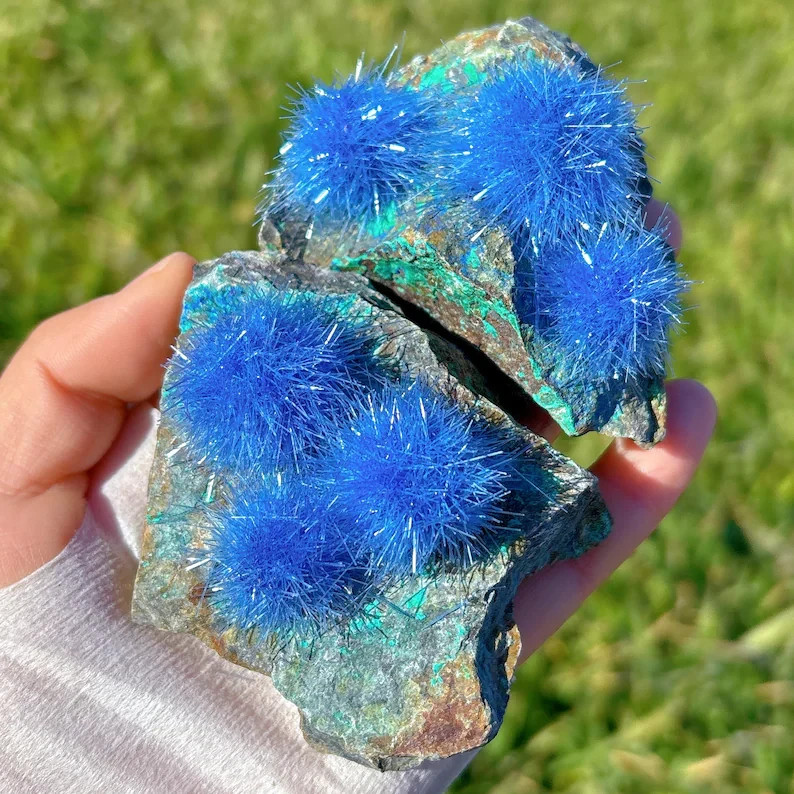 Natural Raw Dandelion Zeolite Cluster Titanium Geode Quartz Crystal SpecimenGift