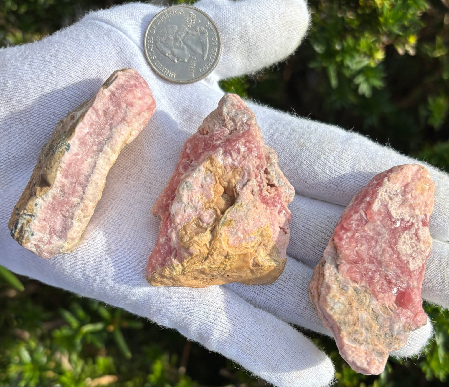 USA SALE 187g LOT REAL RHODOCHROSITE ROUGH SPECIMENS LAPIDARY PINK PYRITE GEMMY