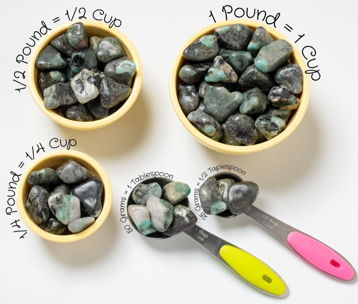 1/4 lb Natural Emerald Tumbled Small Gemstones Green Brazil 40-60 Stones