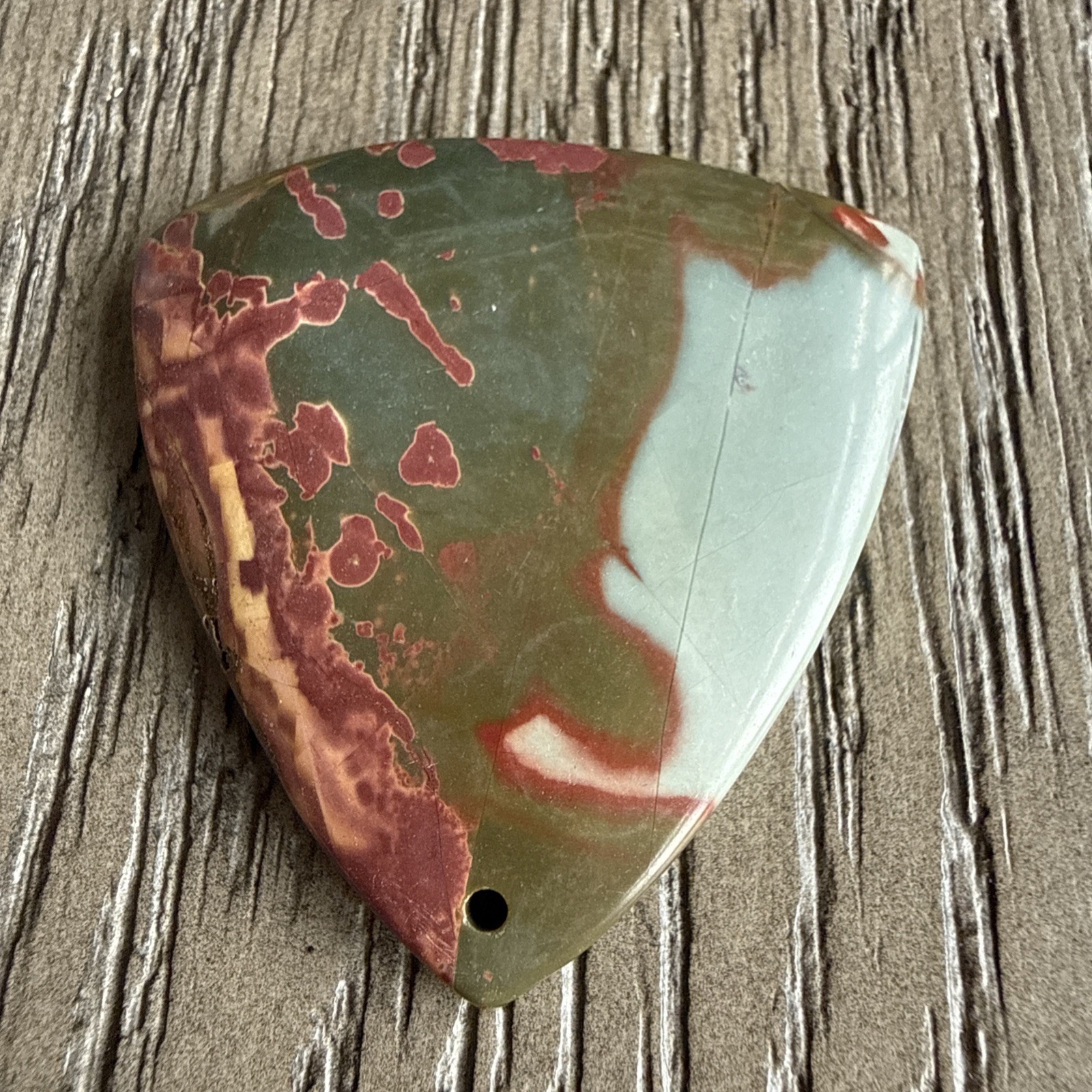 Beautiful Dragon Bloodstone Triangle Pendant – Item #226