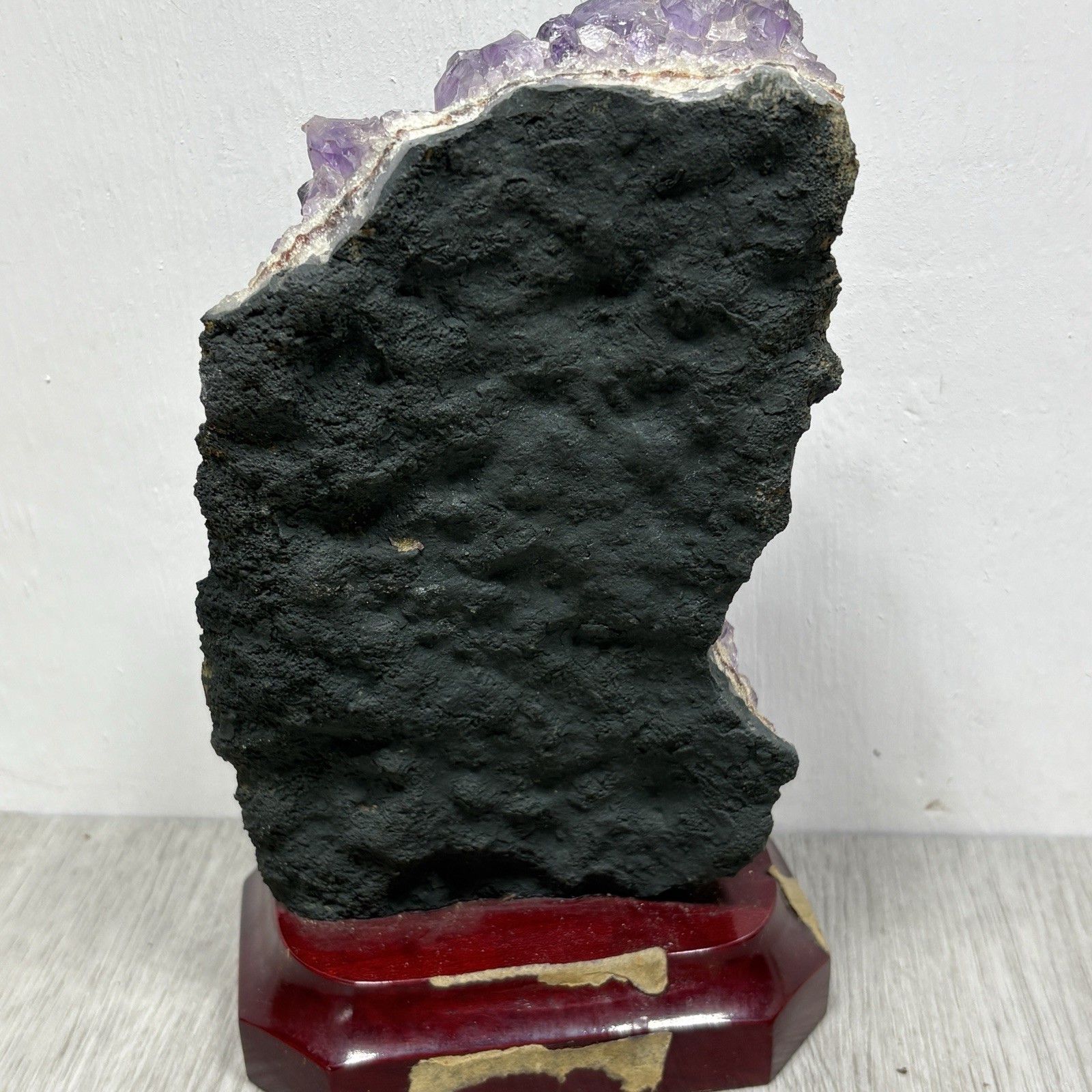 Curved Natural Amethyst Geode Cathedral Crystal Cluster Purple 4lb 8.5″ Tall